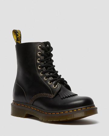 Botines Dr Martens 1460 Pascal Abruzzo Cuero Mujer Negros | MX 8TCE